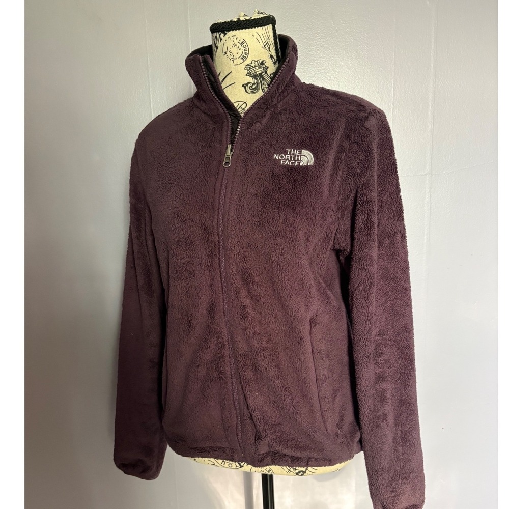 The North Face Osito Fleece Jacket Plum Purple Full Zip Soft Shell Women's Small